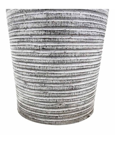 VASE AUS TERRAKOTTA UND HORIZONTALEN STREIFEN 25 x 25 x 70