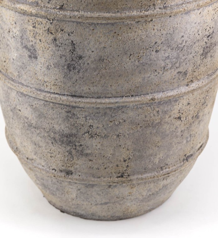 Vase en terre cuite gris clair 50 x 50 x 80