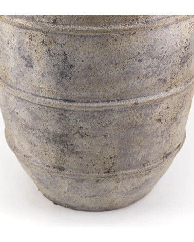 Vase en terre cuite gris clair 50 x 50 x 80