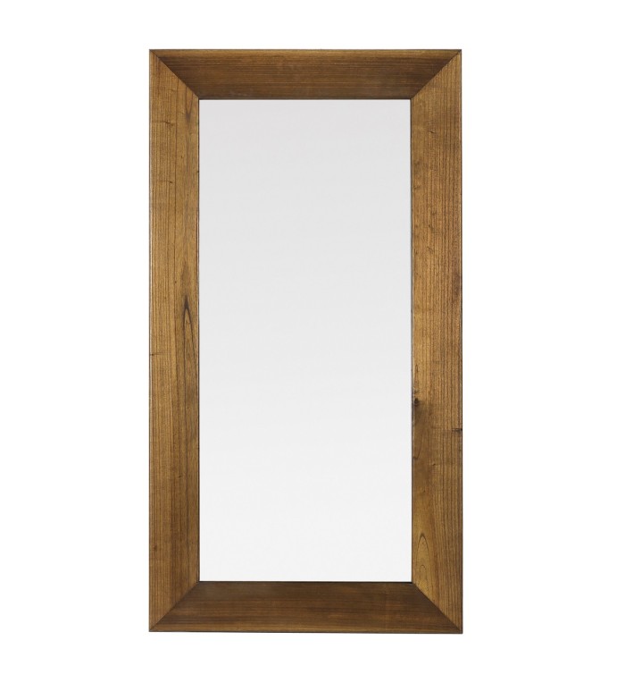 STAR - Espejo de madera color marrón 80 x 150