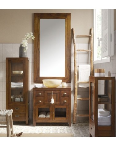 STAR - Brown wood mirror 80 x 150