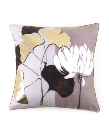 OLIVIA - Peonies design polyester cushion 45 x 45