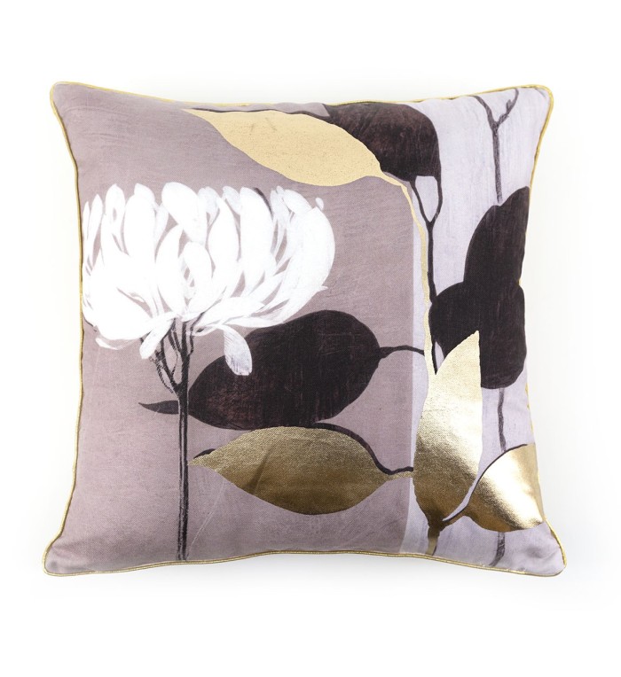 OLIVIA - Peonies design polyester cushion 45 x 45