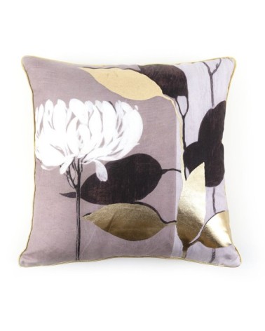 OLIVIA - Coussin en polyester design de pivoines 45 x 45