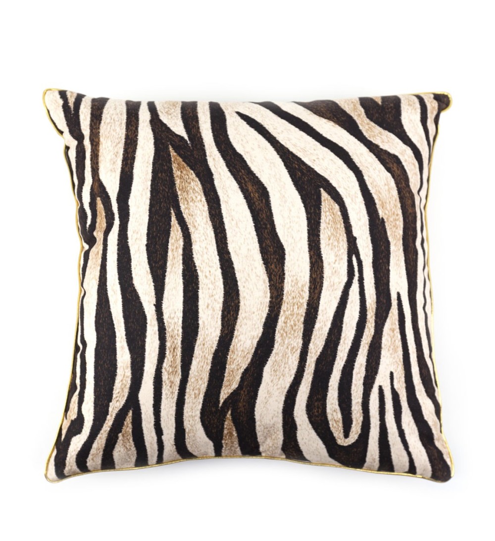 Zebra polyester cushion 45 x 45