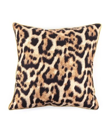 Leopard polyester cushion 45 x 45