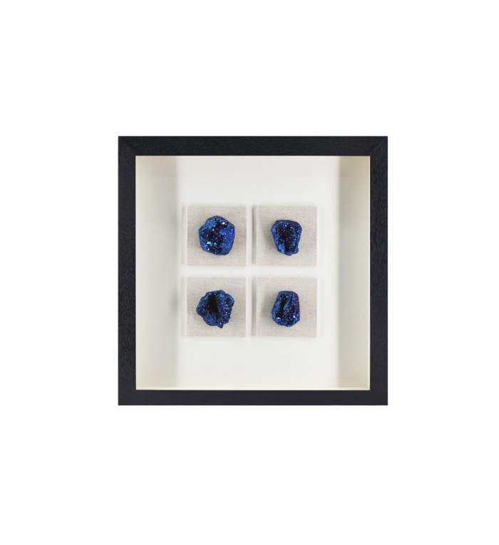 DIANA - Cuadro con mineral azul 40 x 5 x 40