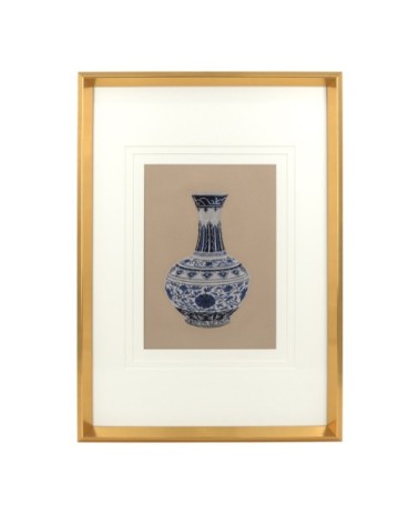 DIANA - Tableau vase bleu 50 x 5 x 50