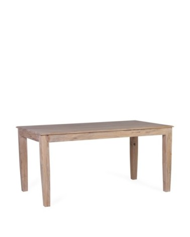 Table à manger en acacia avec pied style diamant 160 x 90 x 76