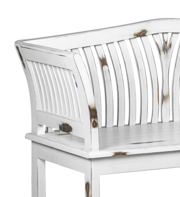 KARTINI - 2-seater Mindi wood bench 117 x 47 x 76