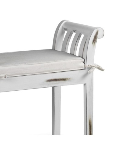 KIPAS - Tabouret en mindi avec coussin 65 x 37 x 65