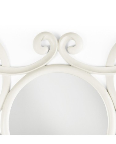 JASMINE - White mahogany wood vintage mirror 100 x 4 x 100