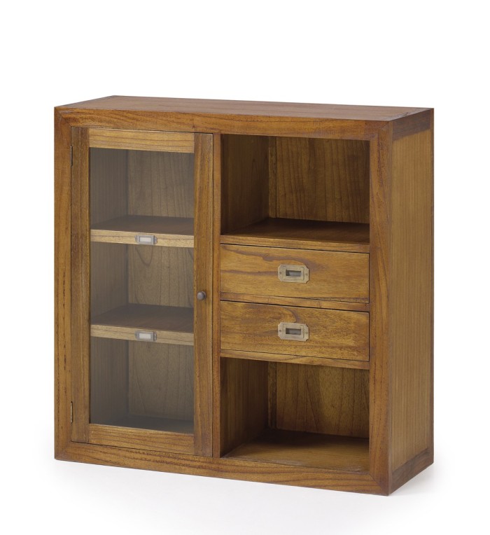 STAR - Combination - Mindi wood display cabinet 90 x 35 x 90