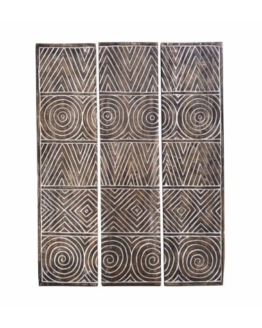 Set of 3 carved panels 105 x 2 x 140