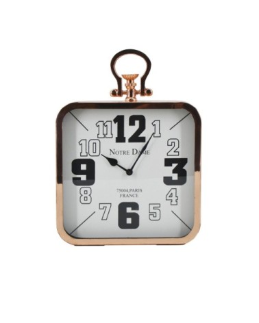 ATENAS - Coppery square wall clock 25 x 25