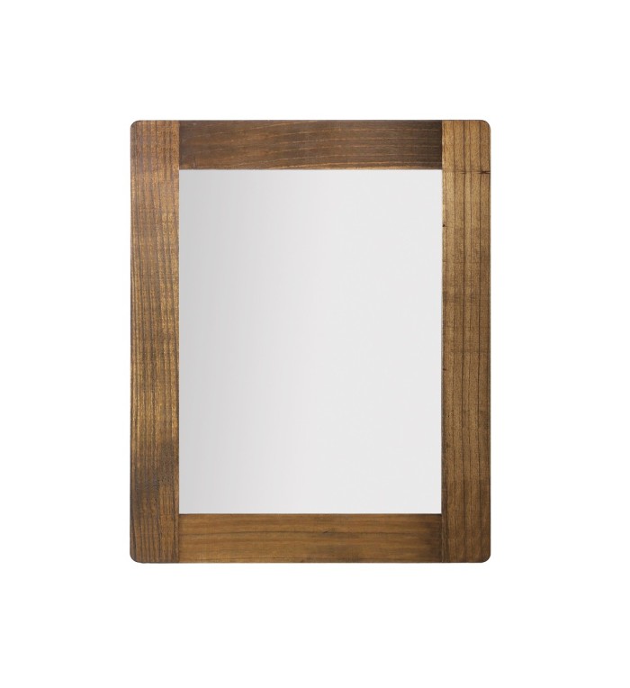 FLASH - Espejo de madera marrón 80 x 100