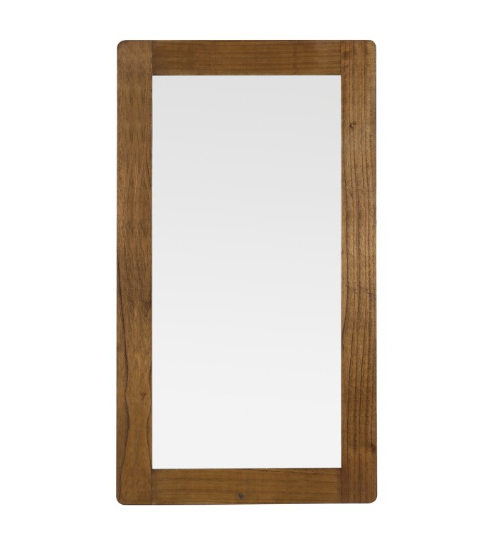 FLASH - Espejo de madera marrón 80 x 150