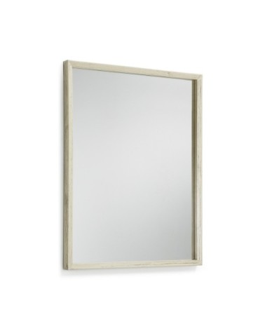 MURIA - Miroir en bois blanc 80 x 100