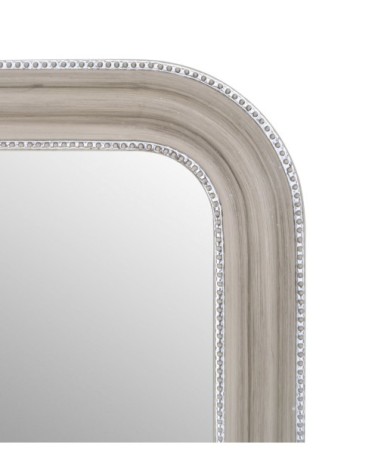 DAKOTA - Bleached beige wood mirror 77 x 5 x 100