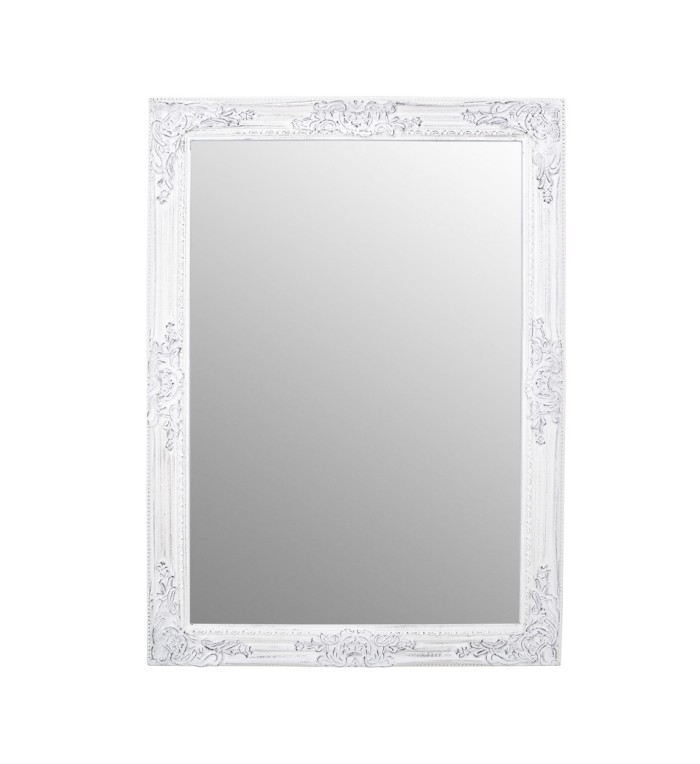 DAKOTA - Espejo de madera blanca 55 x 4 x 75