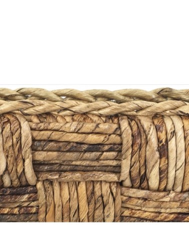 RATTAN - ESPELHO DE RATTAN E CORDA COM PADRÃO DE XADREZ 80 x 150