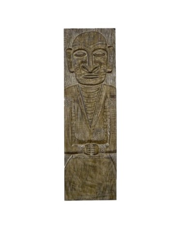 Primitive figures design teak panel 50 x 165