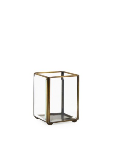 BISEL - Small square candle holder 8 x 8 x 10