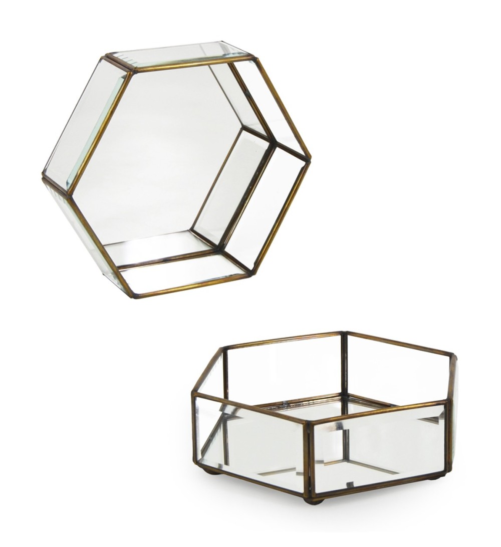 BISEL - Large hexagonal box 20 x 17 x 6