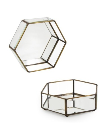 BISEL - Large hexagonal box 20 x 17 x 6