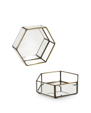 BISEL - Small hexagonal box 16 x 14 x 6