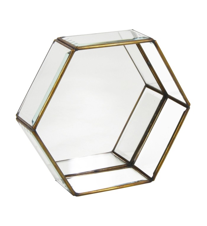 BISEL - Petite boîte hexagonale 16 x 14 x 6