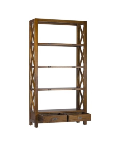 STAR - Mindi bookcase with bronze accessories 100 x 35 x 190