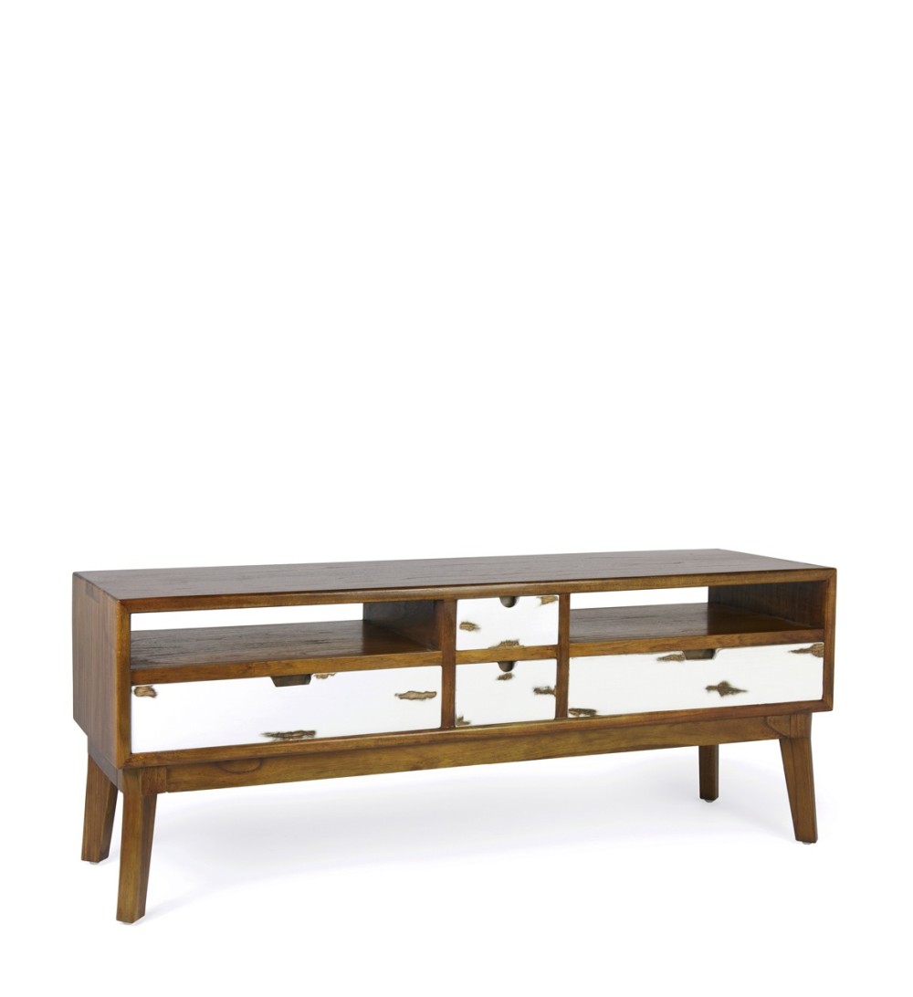 NORDIC - Mueble TV en mindi 140 x 40 x 50