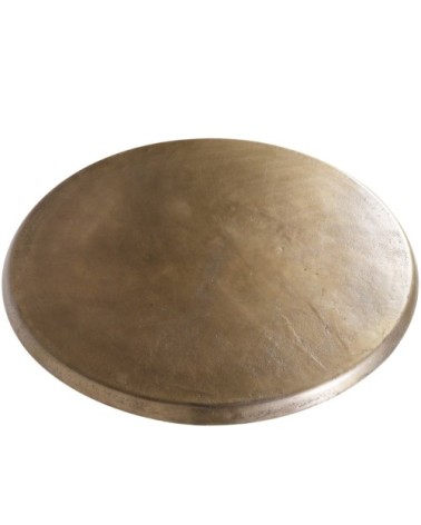 ANTIQUE - Table basse en aluminium bronze vieilli 80 x 80 x 37