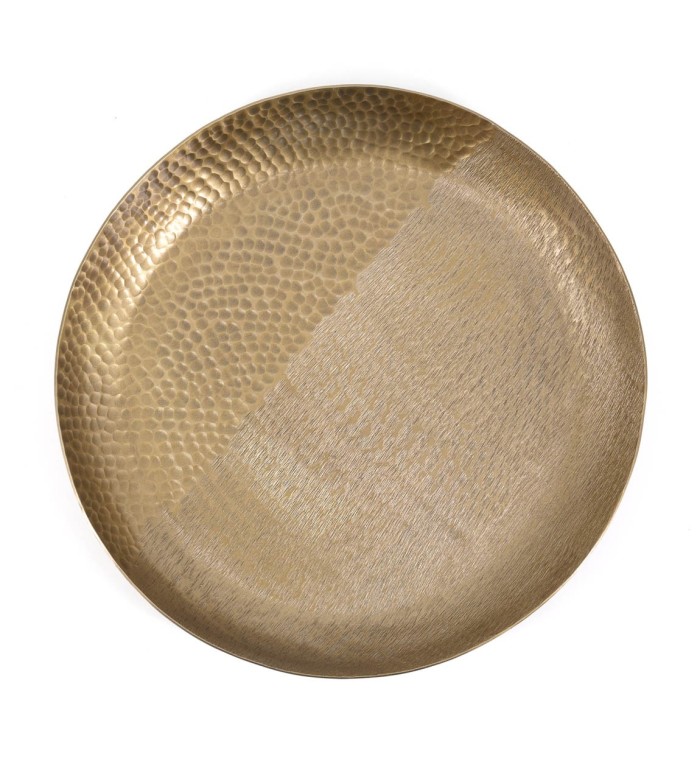 ANTIQUE - Assiette bronze vieilli 35 x 35 x 4