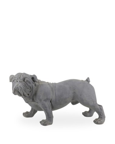 Perro de yeso color gris 75 x 35 x 40