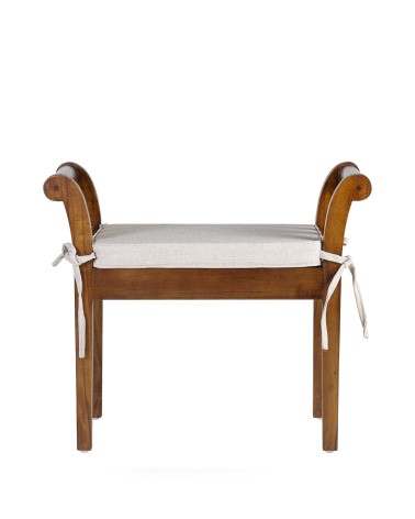 KIPAS - Banc en mindi avec coussin 65 x 37 x 65