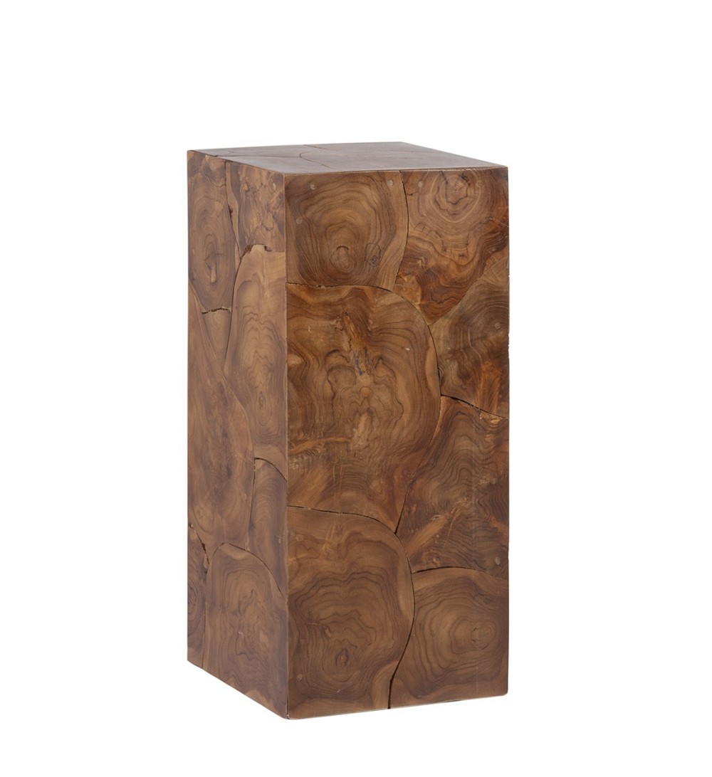 Pedestal de teca 35 x 35 x 77