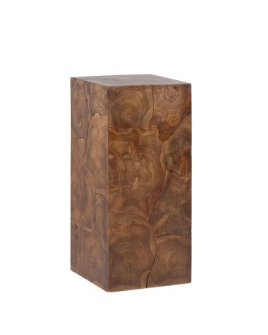 Pedestal de teca 35 x 35 x 77