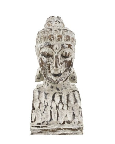 ETHNIC - HOLZPEDESTAL BUDDHA 15 x 15 x 75