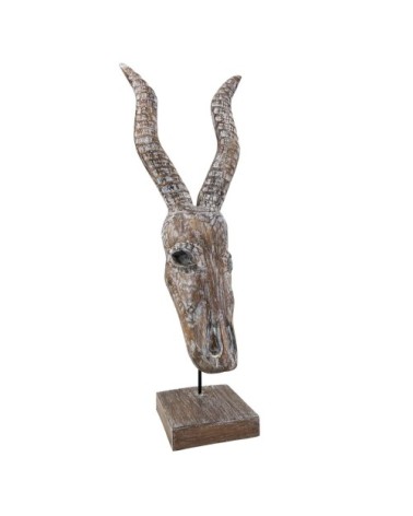 ETHNIC - FIGURA DE ANTELOPE COM BASE 33 x 15 x 65