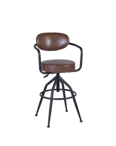 DETROIT - Fauteuil en fer 55 x 53 x 93-109