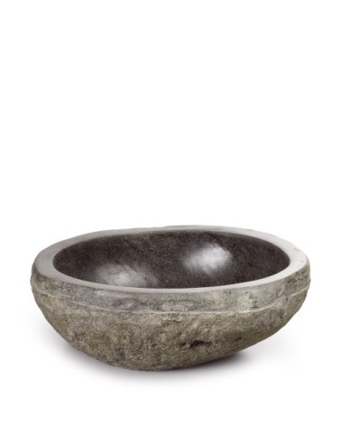 Round natural river stone sink 45 x 45 x 15