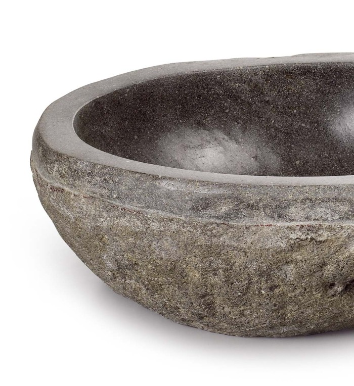 Round natural river stone sink 45 x 45 x 15