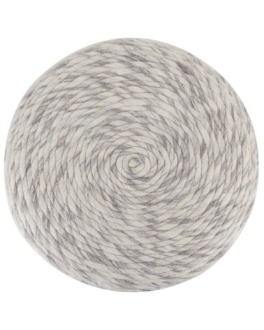 SINTRA - Wool pouf 40 x 40 x 45