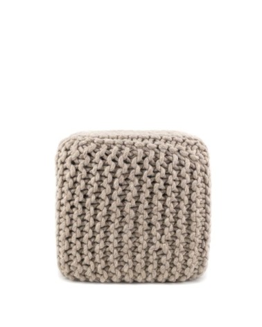 SINTRA - Wool pouf 40 x 40 x 40