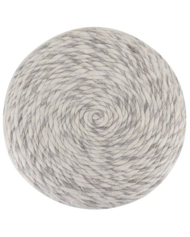 SINTRA - Wool pouf 40 x 40 x 45