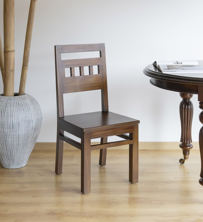 FLAMINGO - Mahogany chair 45 x 46 x 98