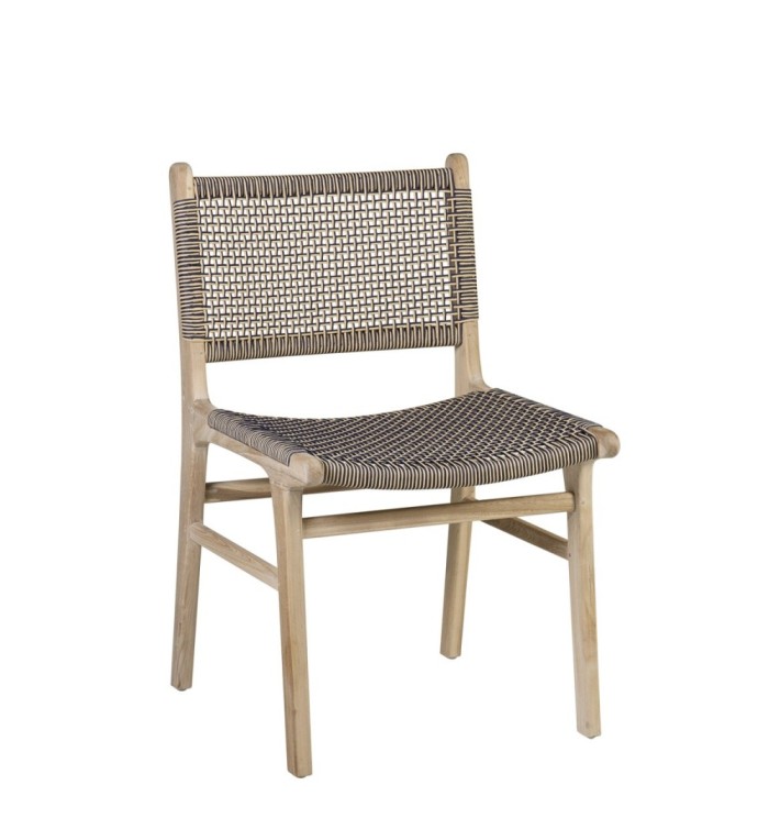 SICILY - Teak and rope chair 50 x 58 x 85