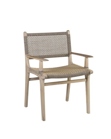 SICILY - Teak and rope armchair 60 x 58 x 85